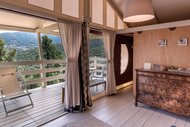 Deluxe lodges with Scarlino view - Bauernhof Vedetta Lodges - glamping